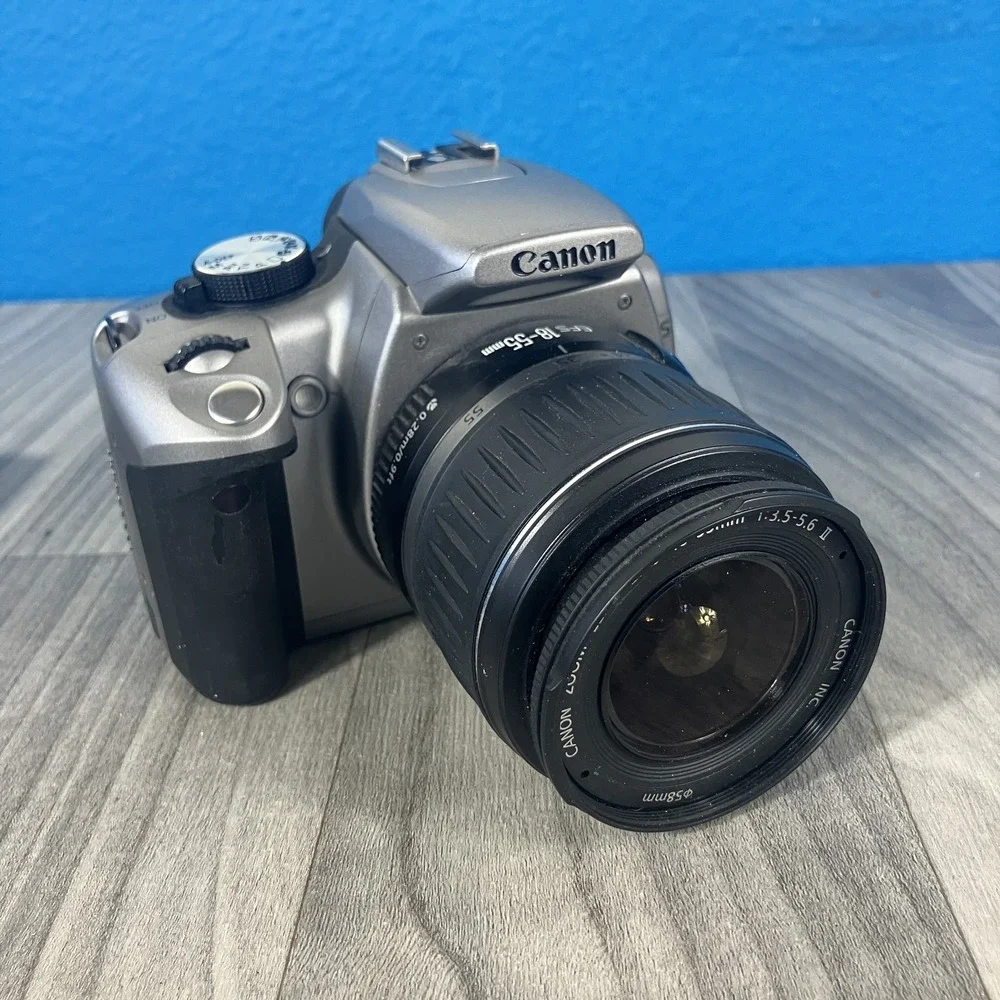 Canon EOS Digital Rebel DSLR Camera w/ EF-S 18-55mm Lens, Battery, Charger & Bag